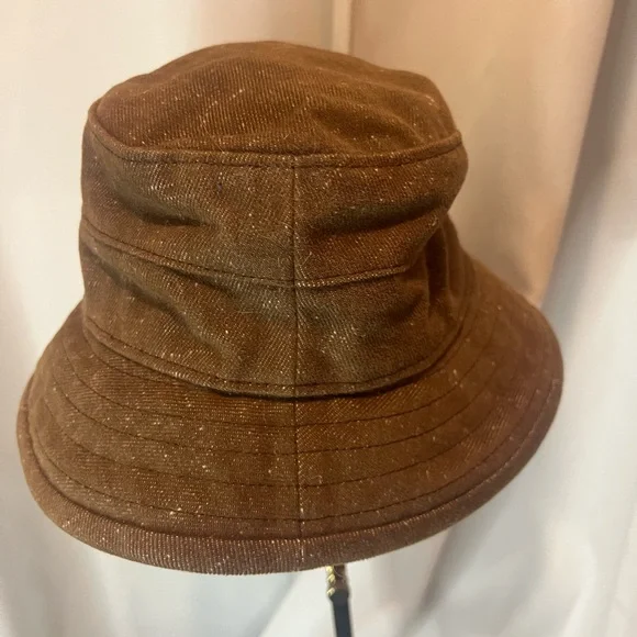 Givenchy Brown Canvas Bucket Hat – Designer Streetwear One Size - Picture 3 of 8
